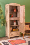 Cream Vintage Tallboy with Mirror
