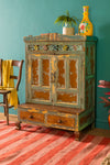 Vintage Grey Temple Cabinet