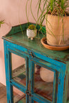 Small Vintage Blue Glazed Cabinet