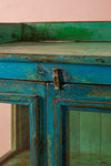 Small Vintage Blue Glazed Cabinet