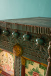 Vintage Wooden Chest with Tiles
