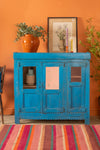 Blue Vintage Sideboard with Mirror
