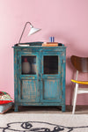 Vintage Blue Glazed Cabinet