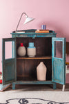 Vintage Blue Glazed Cabinet