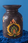 Hand Painted Vintage Large Wooden Pot (Re-worked) - 01