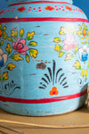 Hand Painted Vintage Large Wooden Pot (Re-worked) - 14