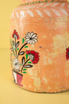 Hand Painted Vintage Large Wooden Pot (Re-worked) - 29