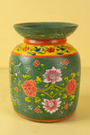 Hand Painted Vintage Large Wooden Pot (Re-worked) - 32