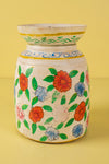 Hand Painted Vintage Large Wooden Pot (Re-worked) - 33