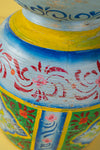 Hand Painted Vintage Large Wooden Pot (Re-worked) - 34