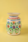 Hand Painted Vintage Large Wooden Pot (Re-worked) - 35