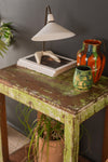 Green Vintage Wooden Side Table