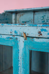 Blues Tones Vintage Glazed Cabinet