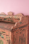 Pink & Green Vintage Wooden Cupboard