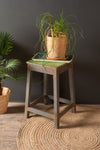 Grey & Green Vintage Wooden Stool