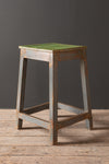 Grey & Green Vintage Wooden Stool