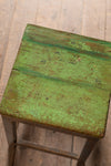 Grey & Green Vintage Wooden Stool