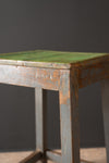 Grey & Green Vintage Wooden Stool