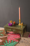 Vintage Green Low Side Table