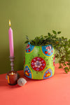 Vintage Hand Painted Medium Wooden Pot (Re-worked) - 03