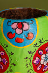 Vintage Hand Painted Medium Wooden Pot (Re-worked) - 03