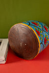 Vintage Hand Painted Medium Wooden Pot (Re-worked) - 42