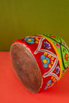 Vintage Hand Painted Medium Wooden Pot (Re-worked) - 44