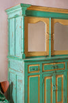 Green & Yellow Vintage Dresser Unit <p>W:122cm D:68cm H:197cm </p>