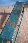 Blue Vintage Wooden Bench