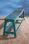 Blue Vintage Wooden Bench