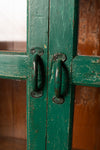 Forest Green Vintage Glazed Cabinet & Shelves