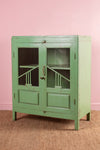 Vintage Green Glazed Cabinet <p>W:96cm D:51cm H:116cm </p>