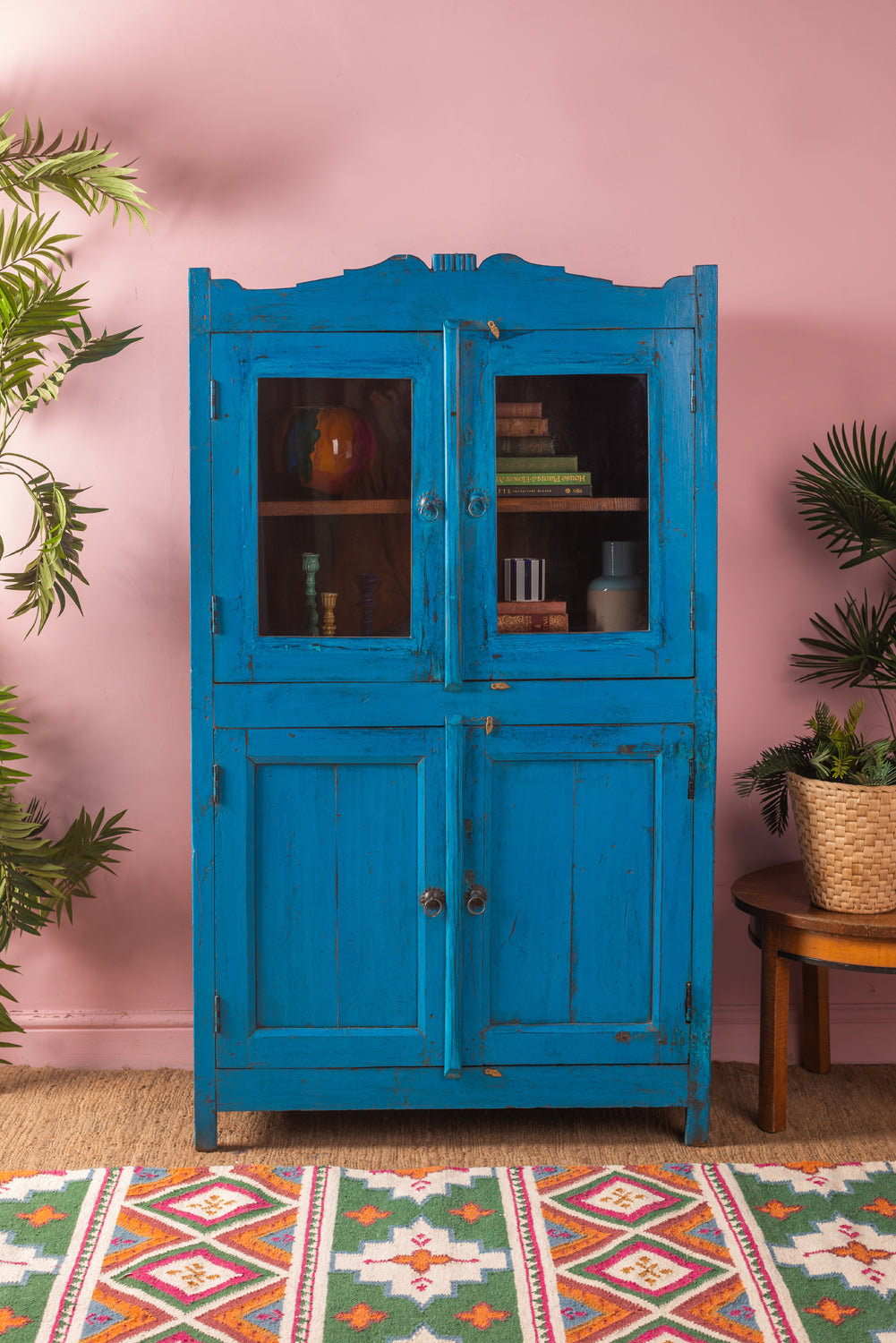 Bright Blue Vintage Cabinet