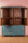 Vintage Blue Wooden Almirah <p>W:180cm D:45cm H:210cm </p>