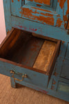 Vintage Blue Wooden Almirah <p>W:180cm D:45cm H:210cm </p>