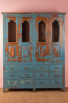 Vintage Blue Wooden Almirah <p>W:180cm D:45cm H:210cm </p>