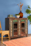 Vintage Teal Cabinet with Tiles