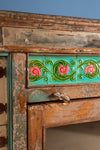 Vintage Teal Cabinet with Tiles