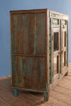 Vintage Teal Cabinet with Tiles