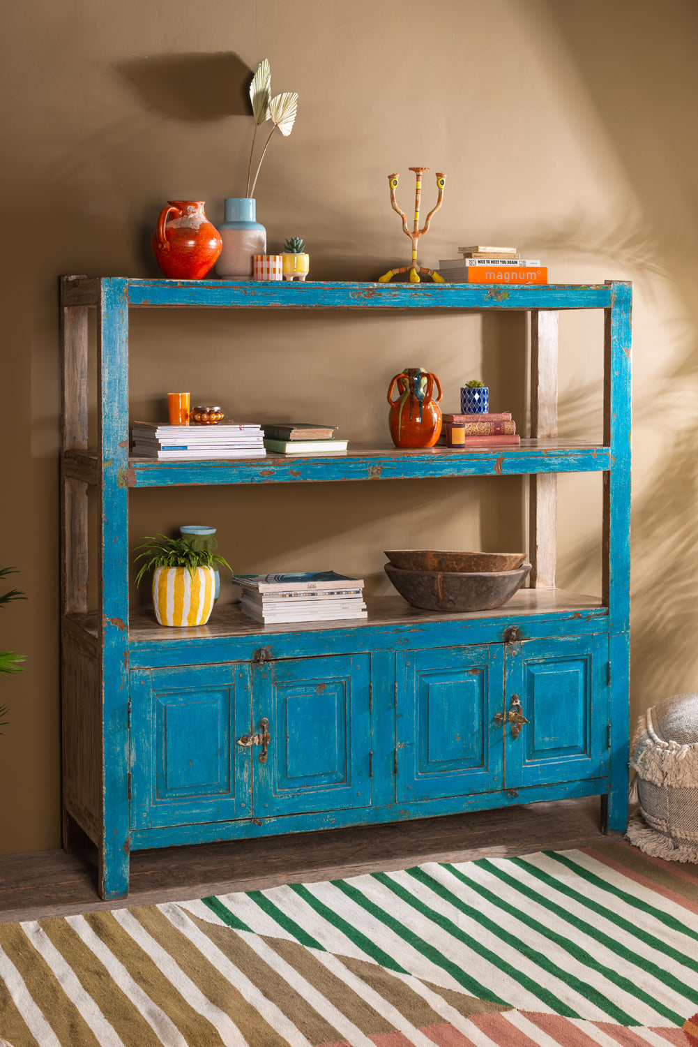 Vintage Blue Storage Unit