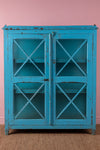 Light Blue Vintage Glazed Cabinet <p>W:126cm D:49cm H:148cm </p>