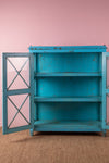 Light Blue Vintage Glazed Cabinet <p>W:126cm D:49cm H:148cm </p>