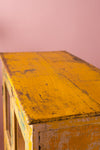 Vintage Yellow Glazed Cabinet