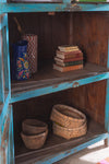 Blue Vintage Wooden Cupboard <p>W:106cm D:64cm H:168cm </p>