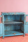Blue Vintage Glazed Cabinet <p>W:73cm D:43cm H:81cm </p>