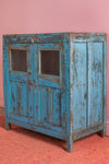 Blue Vintage Glazed Cabinet <p>W:73cm D:43cm H:81cm </p>