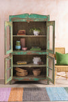 Vintage Green Glazed Cabinet <p>W:100cm D:54cm H:179cm </p>