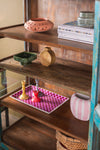 Blue Vintage Display Cabinet <p>W:95cm D:45cm H:145cm </p>