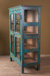 Blue Vintage Display Cabinet <p>W:95cm D:45cm H:145cm </p>