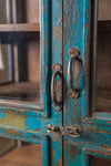 Blue Vintage Display Cabinet <p>W:95cm D:45cm H:145cm </p>